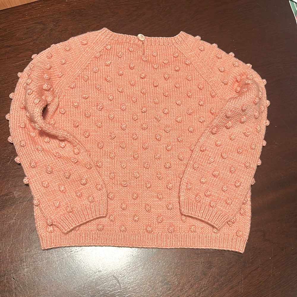 🎁🎁Holiday Flash Sale🎁🎁 NWT Misha & Puff Popcorn Sweater Sz Kids 6-7 Grapefruit - Picture 3 of 5
